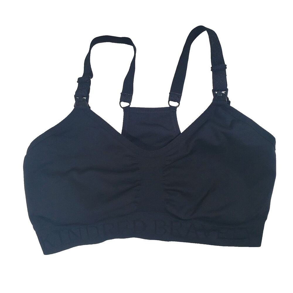 Kindred Bravely Pumping Nursing Bra Small Black Hands Pullover Basic "Sublime"